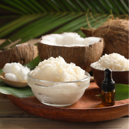 Stock photo of Coconut Scrub with natural exfoliating and hydrating benefits
