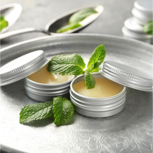 Stock photo of Vegan Lip Balm for natural lip hydration, eco-friendly and cruelty-free skincare.